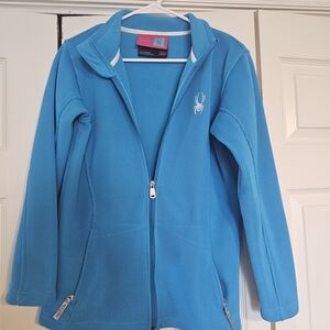 Spyder Turquoise Blue Fleece with Pink Label